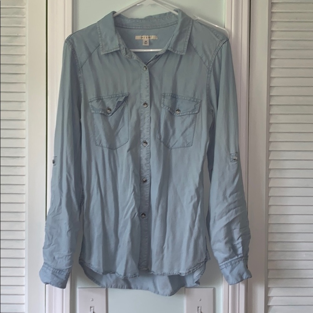 Jean-look Button Up